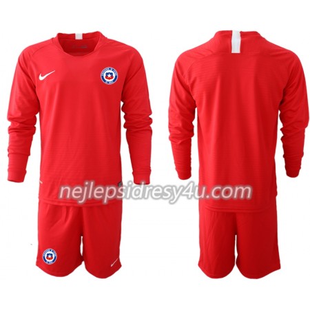 Fotbalový Dres Chile Dětské Domácí 2018/19 Dlouhý Rukáv